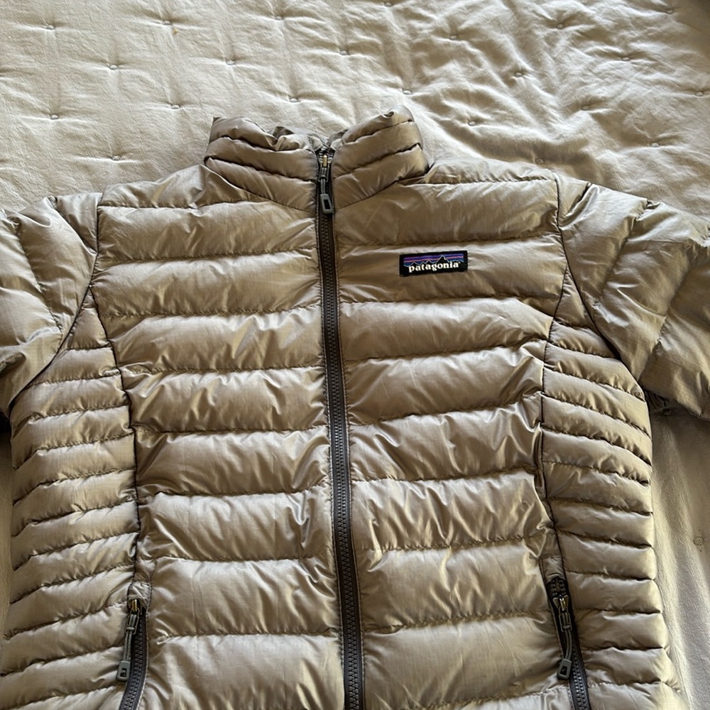 Patagonia down jacket, grey, size extra small
